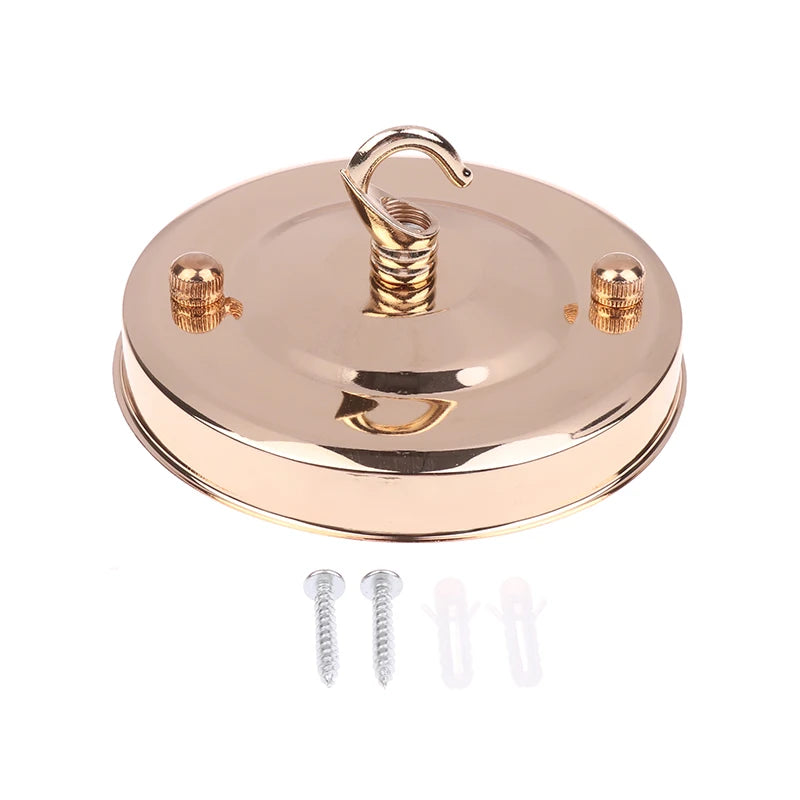 1Pc Lamp Part Ceiling Plate Holder Fitting Wall Hook Light Living Room Pendant Plate 10.5*6cm Household DIY Chandelier Decor Oasis Select Light Gold