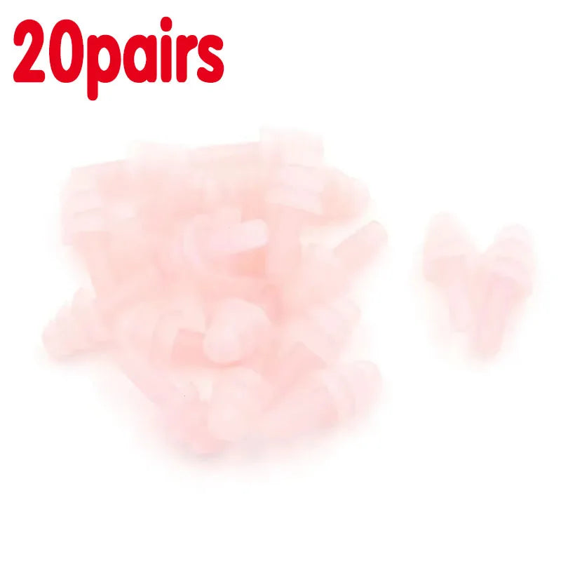 10/30 Pairs Silicone Ear Plugs Sound Insulation Ear Protector Anti Noise Snore Comfortable Sleeping Earplugs For Noise Reduction Oasis Select 20pairs Pink