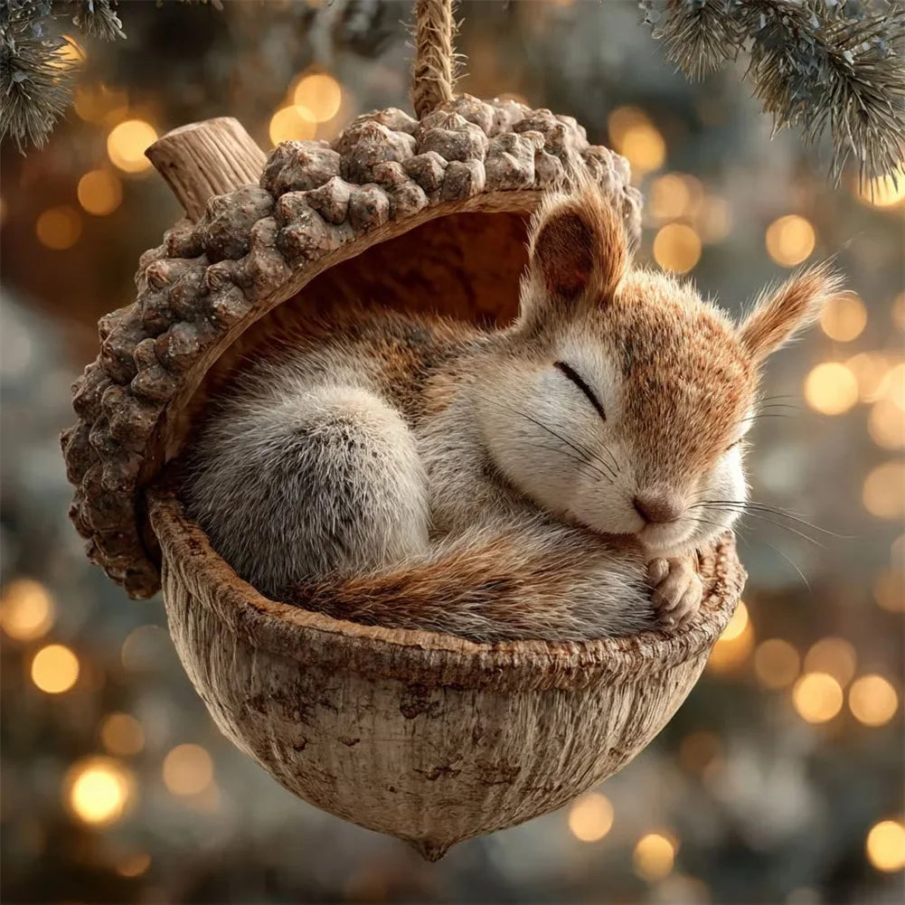 Acrylic 2D Animal Christmas Ornaments | Tree Pendants