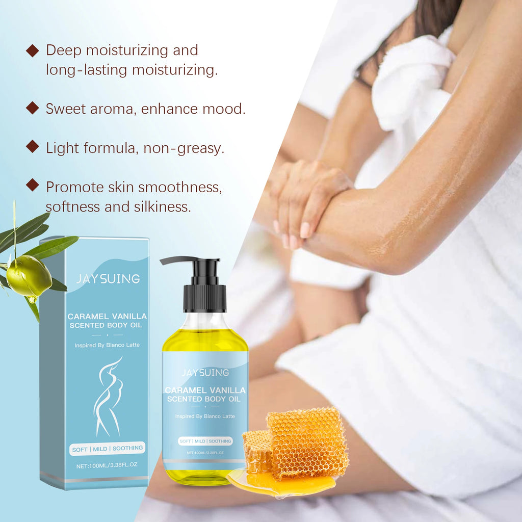 Caramel Vanilla Body Oil – Moisturize, Smooth & Firm Skin Fragrance Body Oil Oasis Select