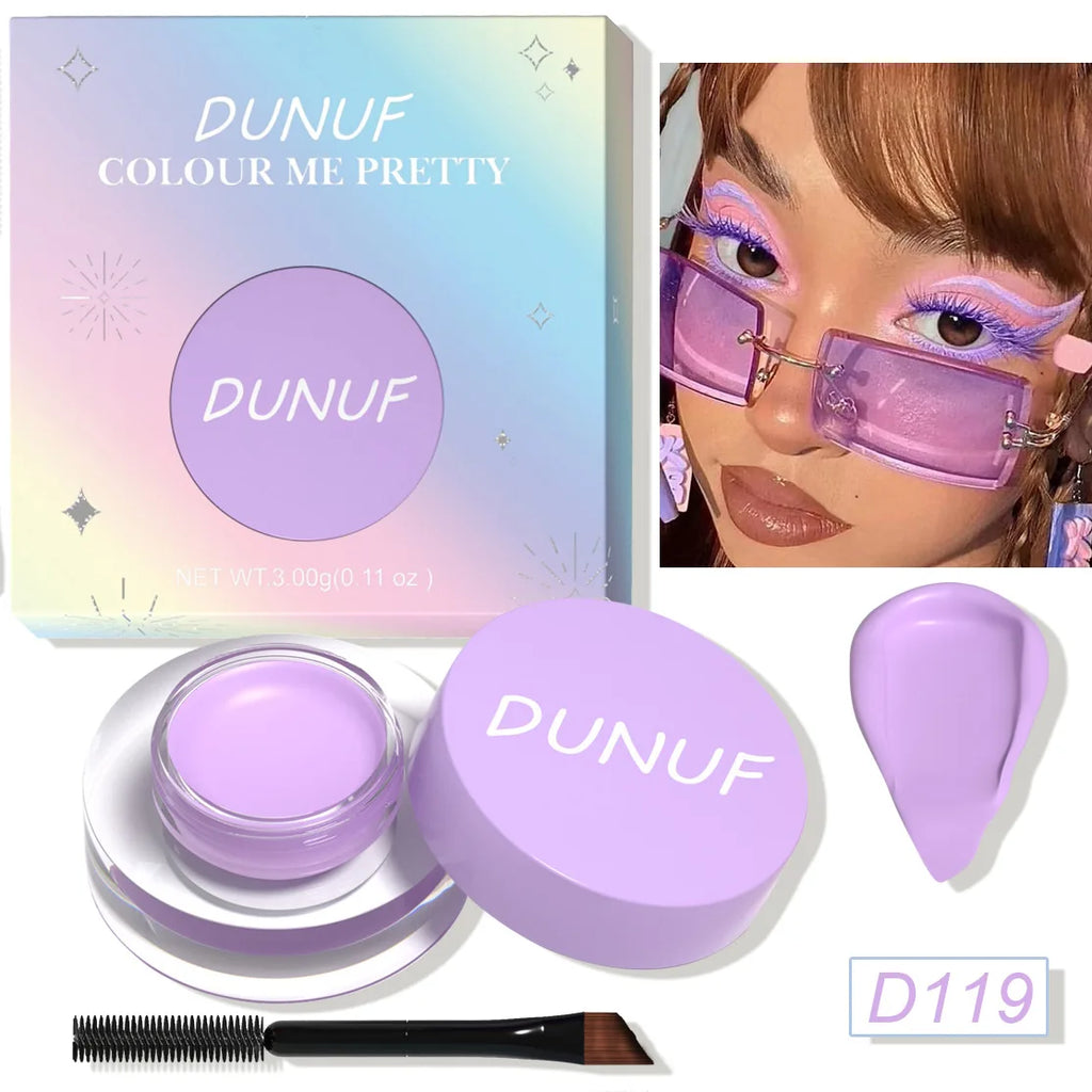 DUNUF Cream Eyeshadow & Eyeliner Gel – 12 Matte Shades