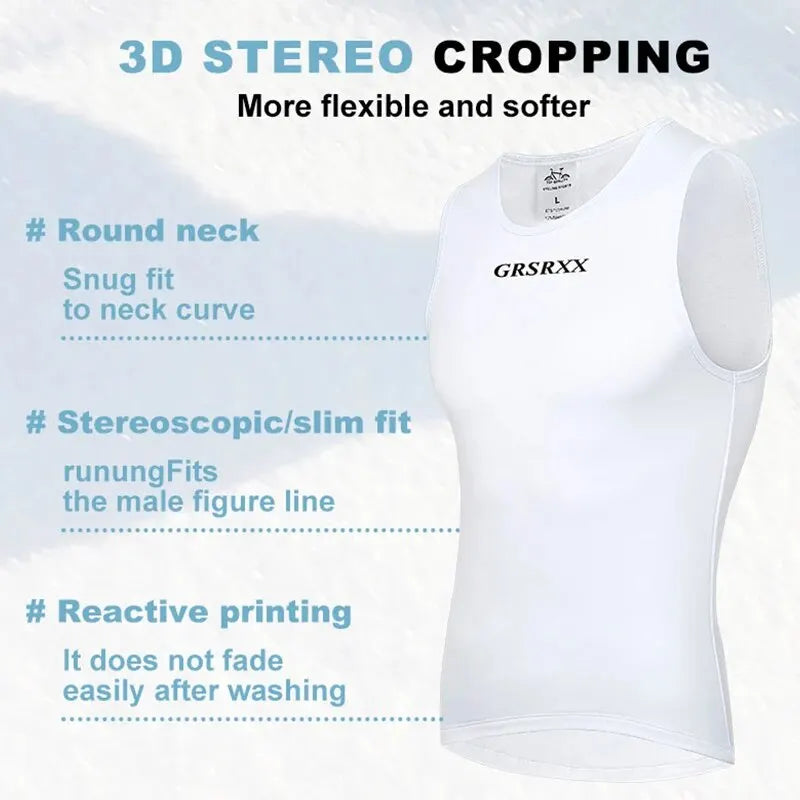 GRSRXX Winter Cycling Base Layer Sleeveless Fleece Sports Bike Jerseys Shirt Warm Bike Underwear Bicycle Vest For Men Women Oasis Select