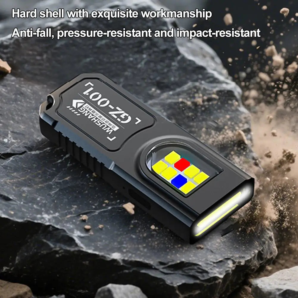 USB Rechargeable Mini Keychain Flashlight | COB EDC Pocket Lamp Keychain Flashlight Oasis Select