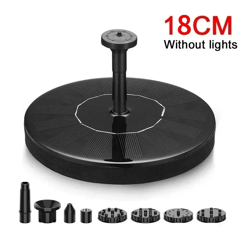 3.5W Fountain Light 7 Colors LED Solar Fountain Light Rotating Fountain with 6 Nozzle Water Pump Outdoor Bird Bath Garden Decor Oasis Select 3.5W uncharged