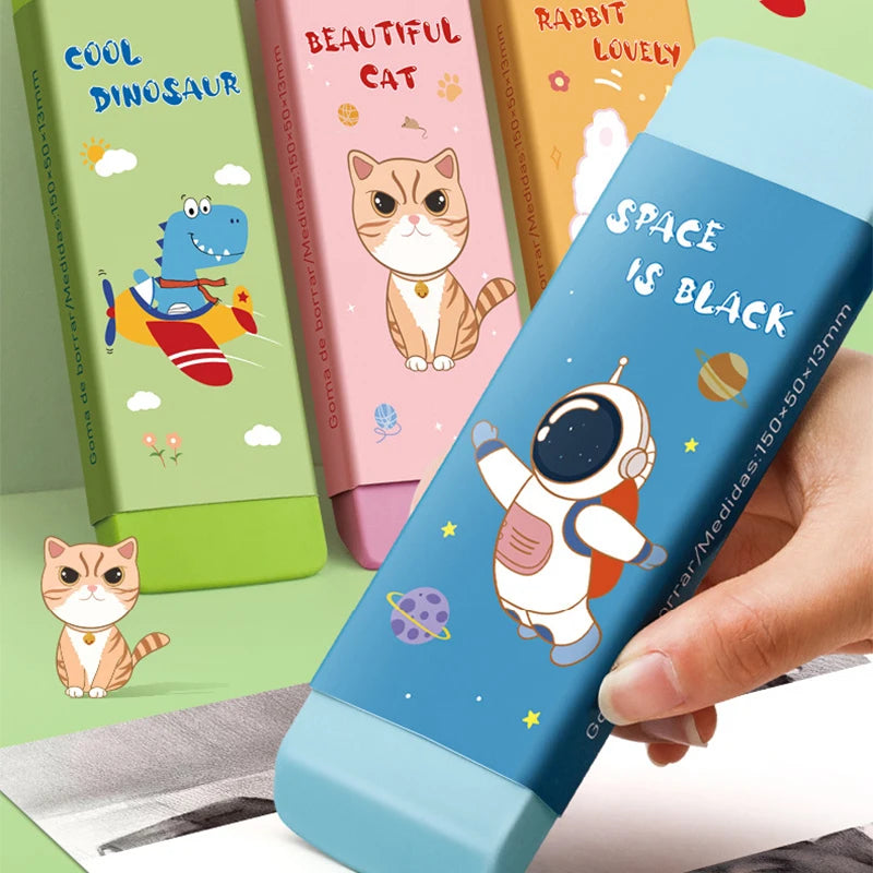 1pcs 150x50mm Large Cartoon Eraser for Kids Low Dust Giant Eraser Block Cute Creative for Elementary School Student Oasis Select