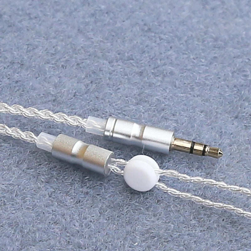 HiFi Earphone Upgrade Cable MMCX 3.5mm 1.2m Silver Plated Core Cable For Sennheiser IE200/IE300/IE600/IE900/AKG N5005/N30 Oasis Select