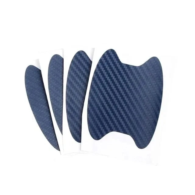 4 pcs/Set Car Door Sticker Carbon Fiber Scratches Resistant Cover Auto Handle Protection Film Exterior Styling Car Accessories Oasis Select Blue 4pcs