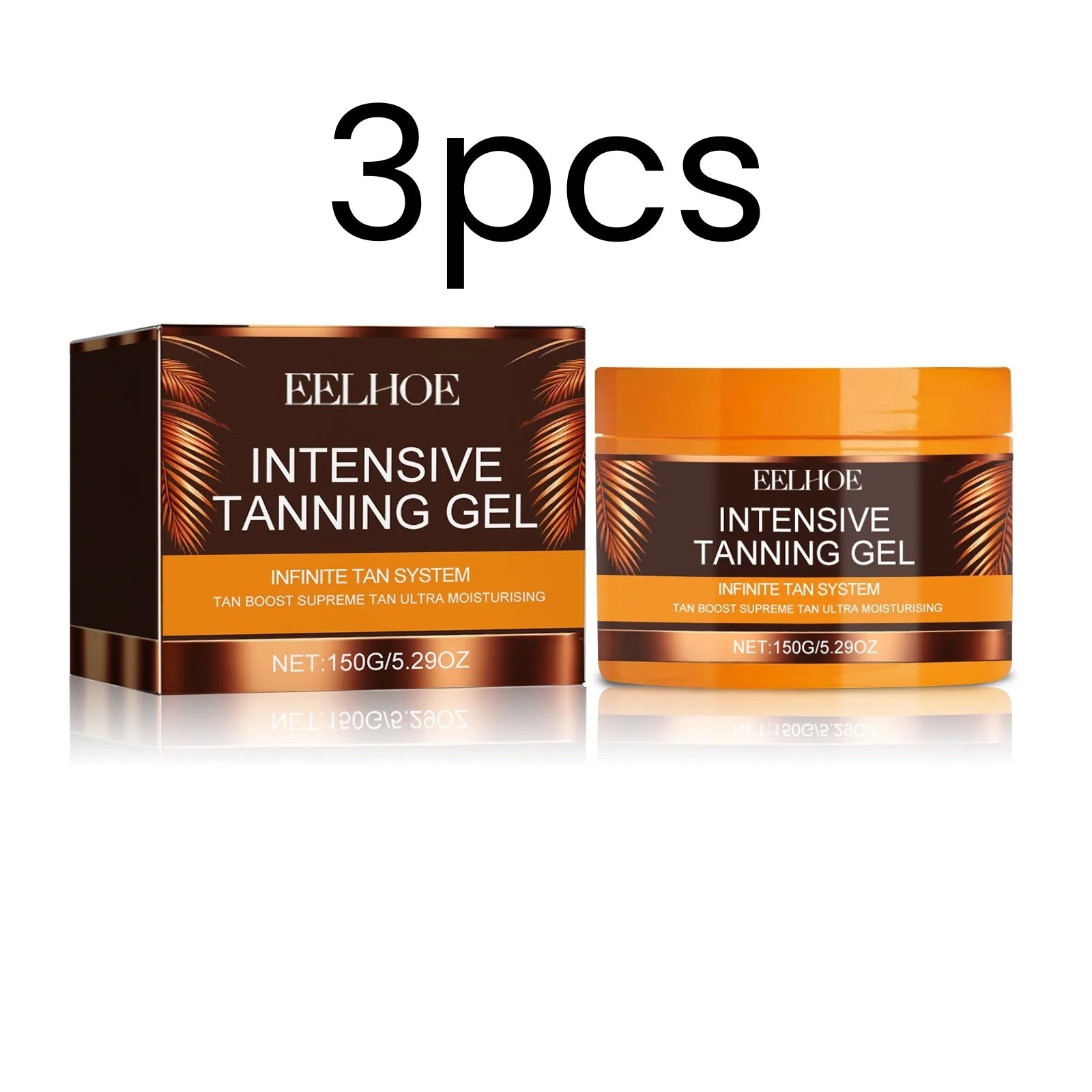 EELHOE Intensive Tanning Gel Long Lasting Moisturizing Smoothing Skin Softening Even Skin Tone Gentle Formula Self Tanning Gel Oasis Select 3pcs