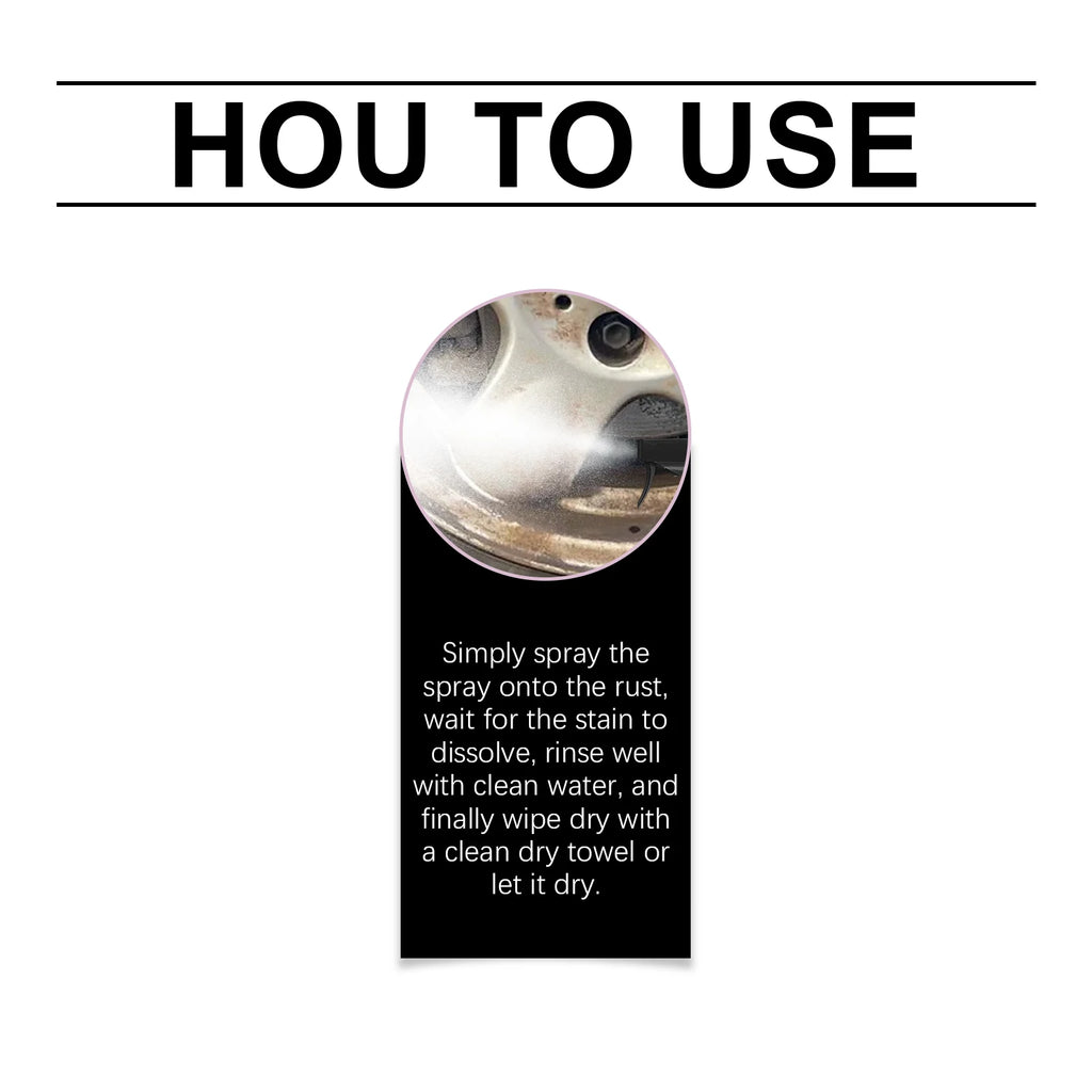 Automobile Rust Cleaner Spray Effective Strong Cleaner For Tire Stains Iron Buildup Restore Shine Car Beauty Cleaning Spray Oasis Select