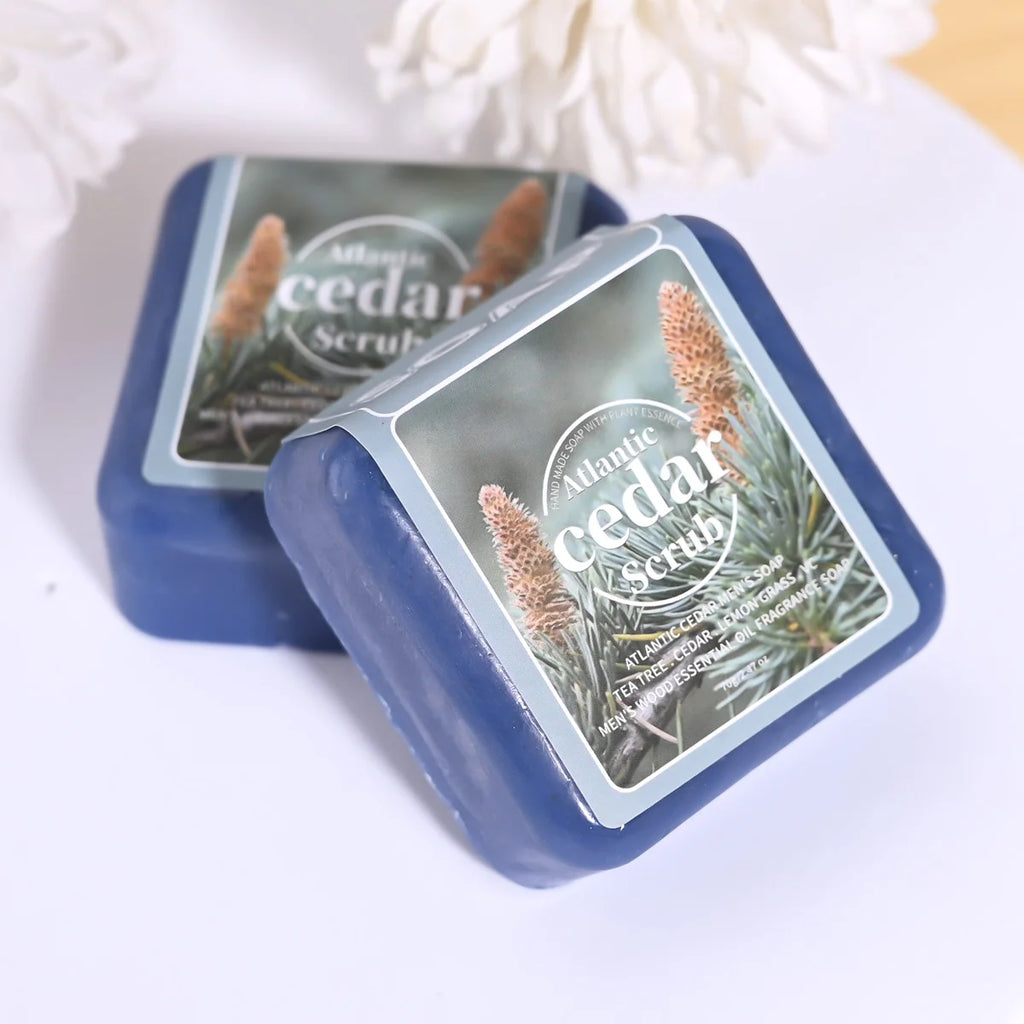 Atlantic Cedar Men's Essential Oil Handmade Soap – 70g Bar