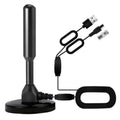 Indoor/Outdoor Suction Cup Digital TV Antenna Popular Terrestrial DTMB Home DVB-T2 Antenna for Clearer Picture Reception Oasis Select black