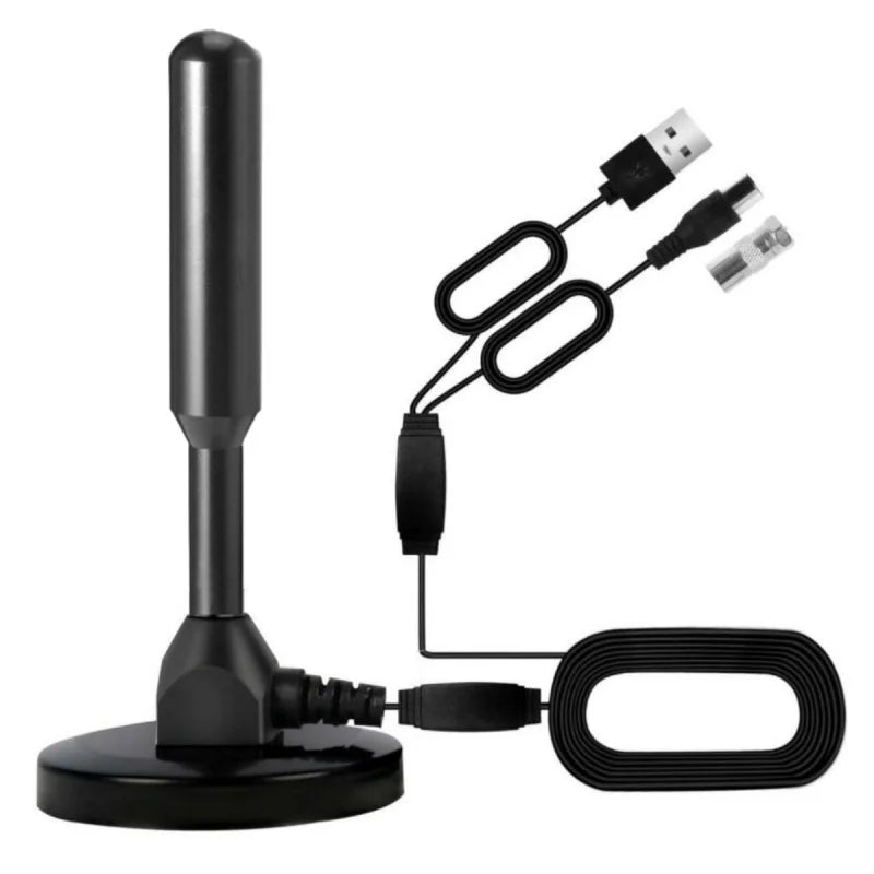 Indoor/Outdoor Suction Cup Digital TV Antenna Popular Terrestrial DTMB Home DVB-T2 Antenna for Clearer Picture Reception Oasis Select black