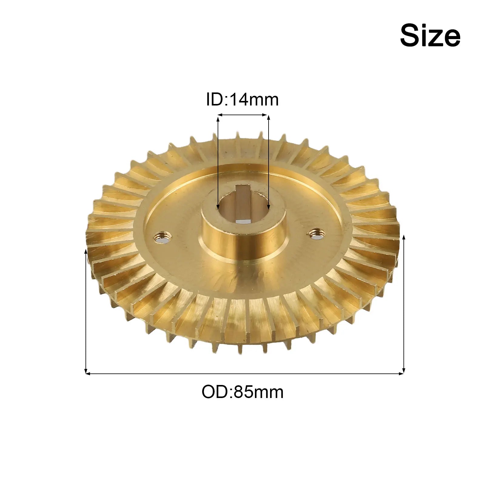 Brass Water Pump Impellers Backward Curved Vanes Self-priming Pump Double-sided Copper Pump Impeller Oasis Select