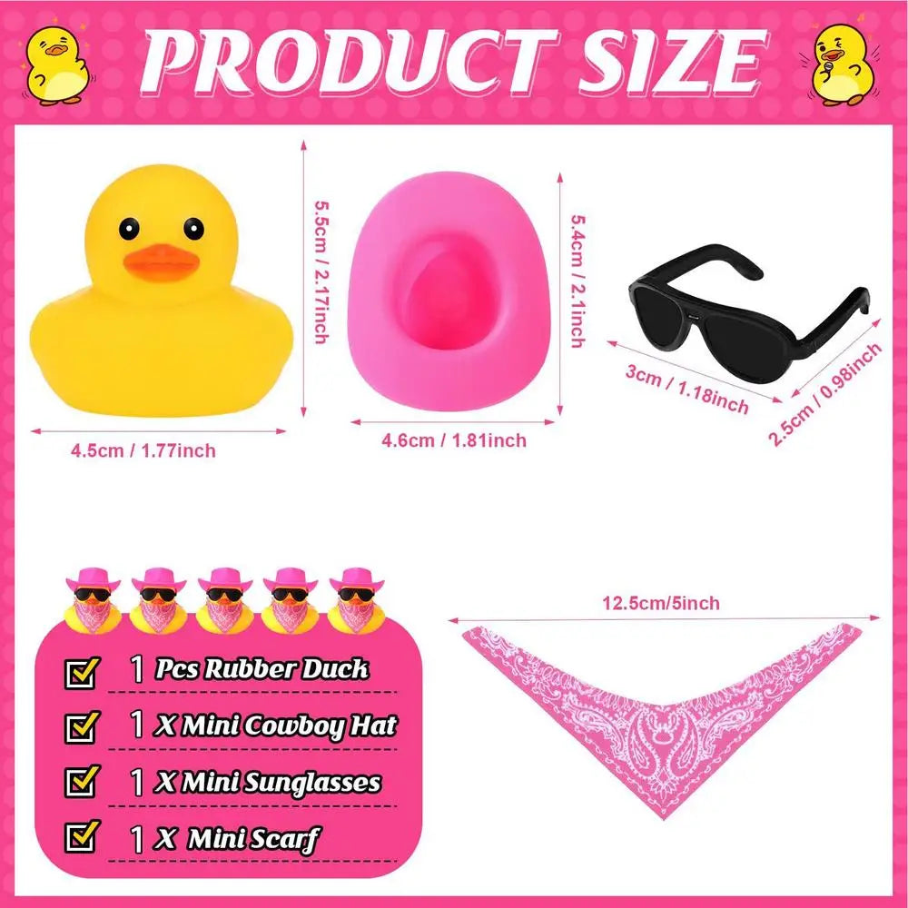 Car Rubber Duck Cowboy Rubber Duck Cool Dashboard Ornament Sunglass Car Duck for Dashboard Toy Car decoration Accessories Oasis Select A