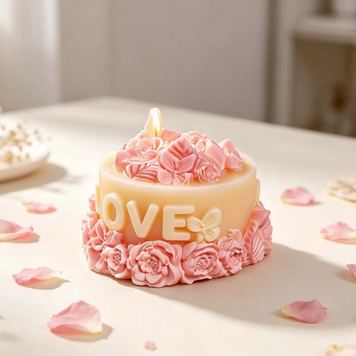 3D Love Heart Cake Silicone Mold DIY Scented Candle Gypsum Soap Resin Chocolate Baking Tools Oasis Select