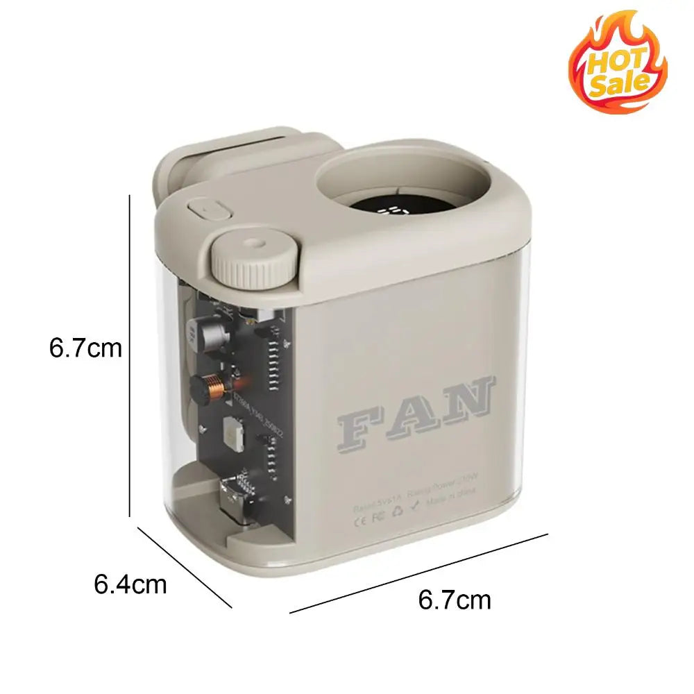 Wearable Waist Fan 100 Speeds Adjustable 1800mAh Battery Built in Colorful Lighting for Travel Outdoor Office Women Men Gifts Oasis Select