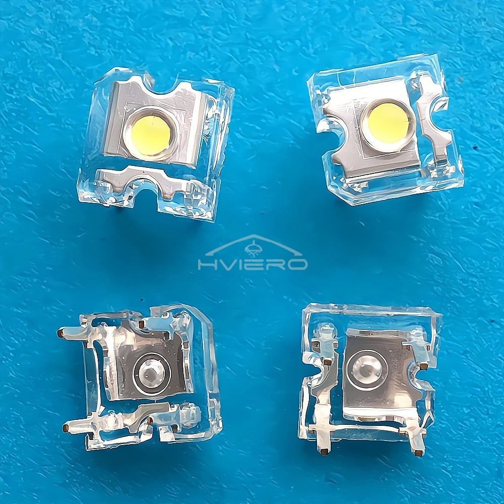 100Pcs 3mm Piranha Super Flux LED Beads | 4-Pin Wide Angle DIY