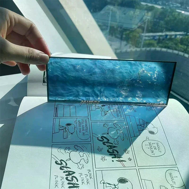 Delicate Transparent Acrylic Ocean-Themed Bookmark Reading Mark Student Gift Premium Feeling Film Bookmarks Oasis Select