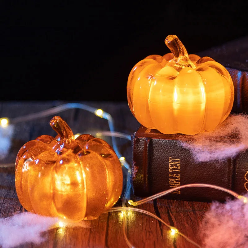 Halloween Decoration LED Glowing Pumpkin Halloween Dressing Props Desktop Ornaments Oasis Select
