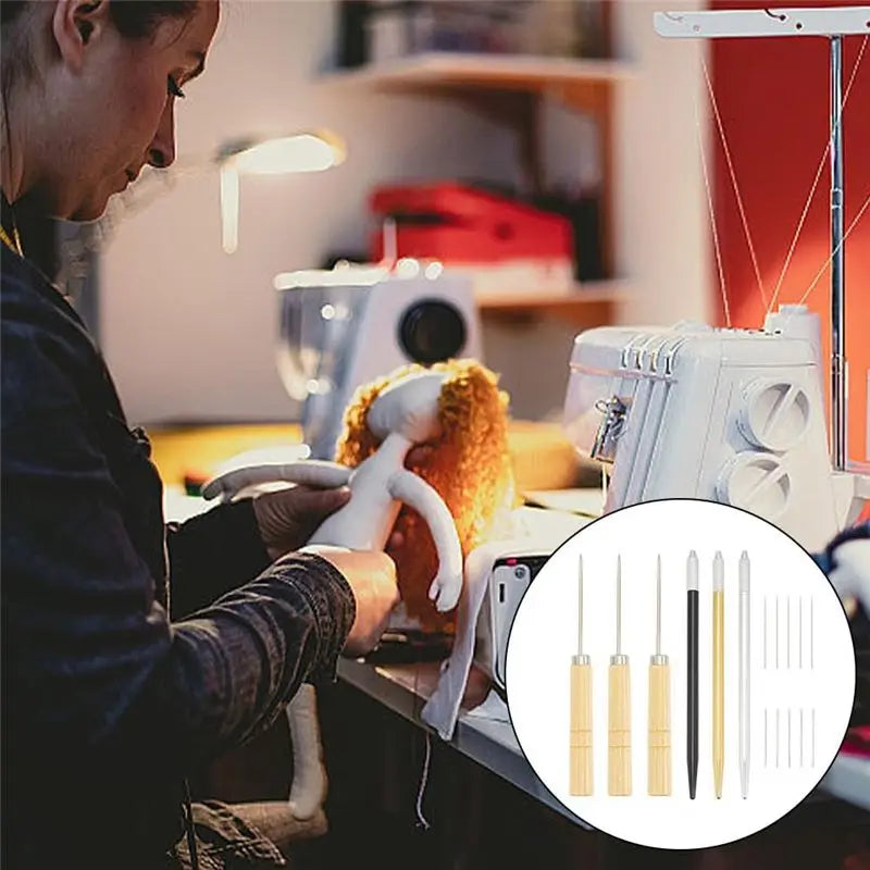 LIKE WISH Hair Rooting Holders Tools Set, DIY Handle Wig Tool Supplies Reroot Rehair Tools Hair Making Accessorie Oasis Select