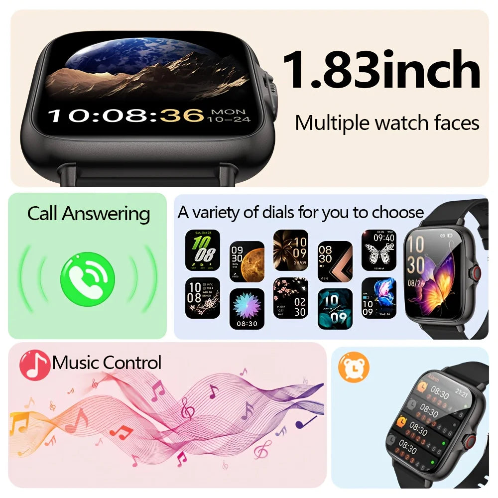 ERUN Smart Watch 1.83" Touchscreen – Call, Sports & Weather