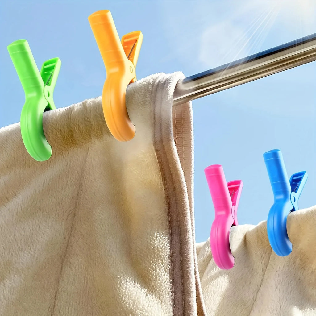 4/8Pcs Beach Towel Clips for Beach Chairs, Towel Holder Clips for Chair Pool on Cruise,Heavy Duty Clothes Pins, Strong Clips Oasis Select