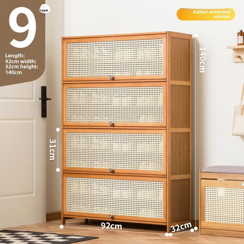 Imitation rattan woven shoe cabinet, simple shoe rack at the door of the home, economical, good-looking indoors Oasis Select Nine floors 92