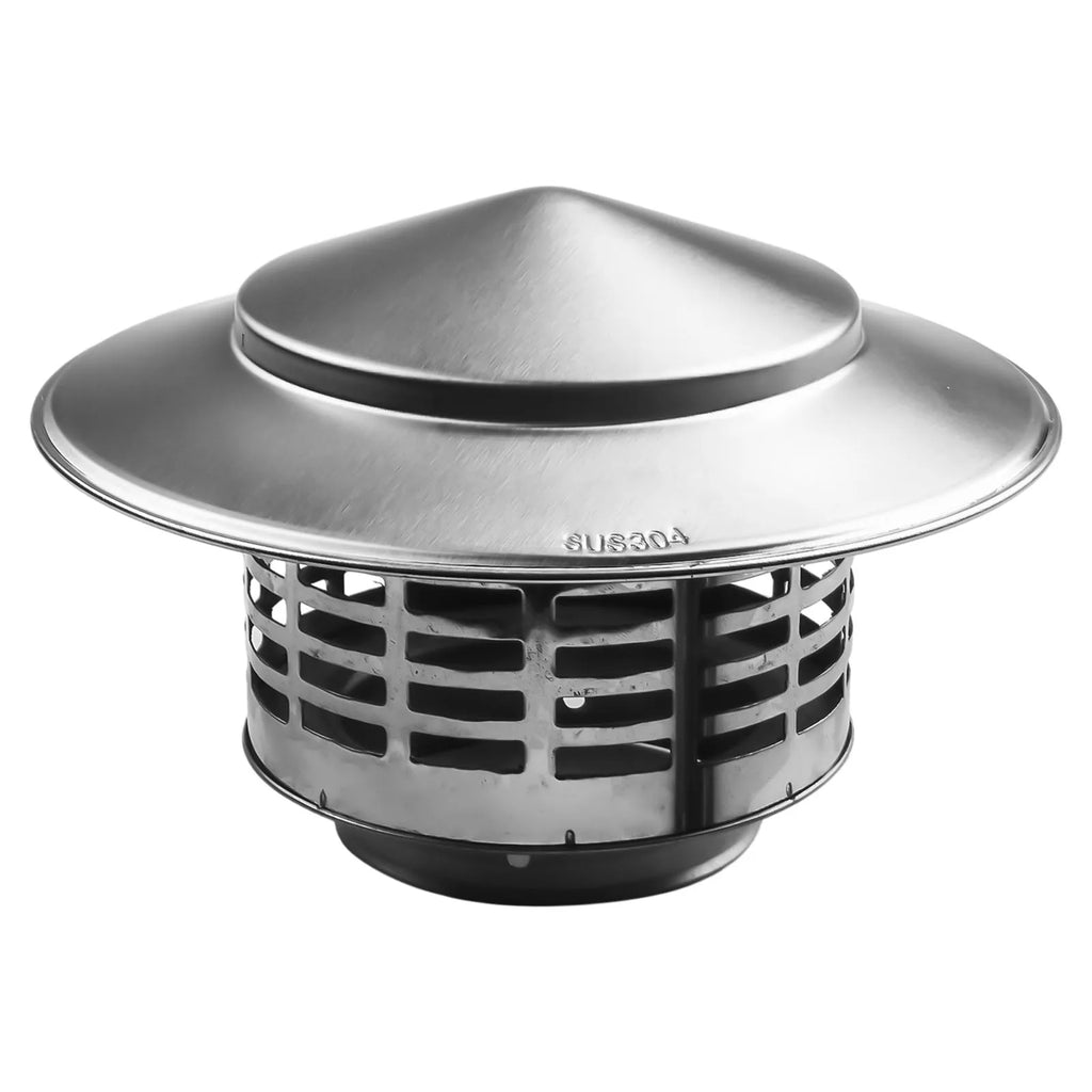 75/200mm Stainles Steel Chimney Cap For Exterior Wall Roof Pipe Exhaust Vent Chimney Exhaust Hood Silver Chimney Cover Oasis Select 75MM