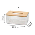 Simple Rectangular Clear Tissue Box Square Paper Box Living Table Tissue Box Paper Storage Tools Tissue Holder Oasis Select Transparent-L