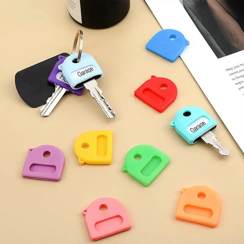 20Pcs Flexible Key Identifier Caps, Soft Rubber Colorful Key Covers DIY Key Marking Accessories Oasis Select