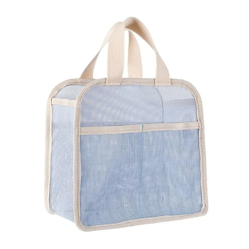 Mesh Portable Shower Caddy, Large-capacity Shower Bag, Also Suitable for Beach, Swimming, and Gym Use,Oversized Beach Bag Oasis Select Blue