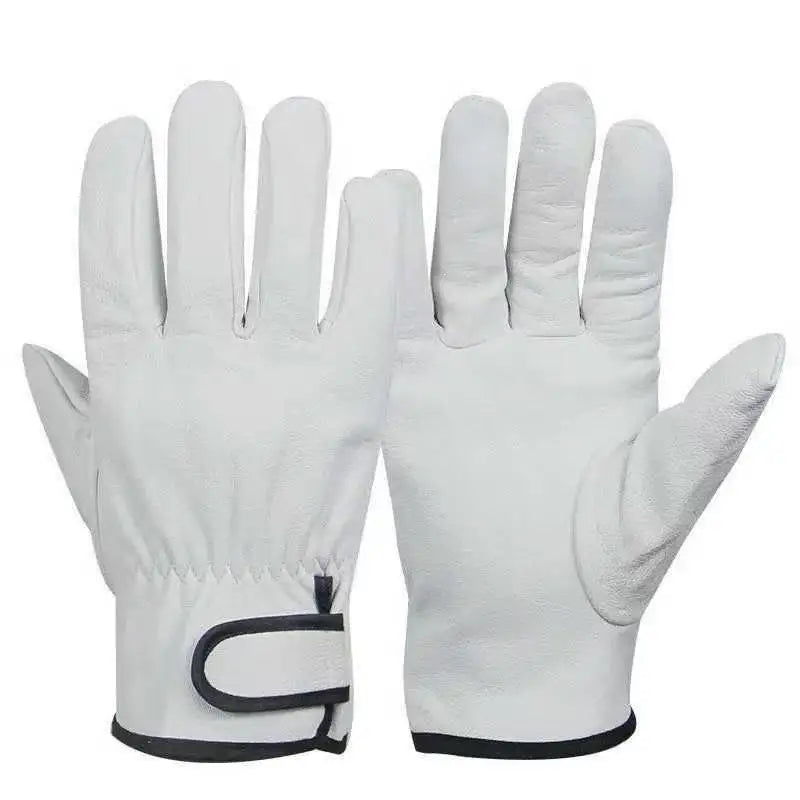 1 Pair Sheepskin Work Gloves for Welding High Dexterity Leather Gloves Protective Industrial Workers Handwear Oasis Select A1