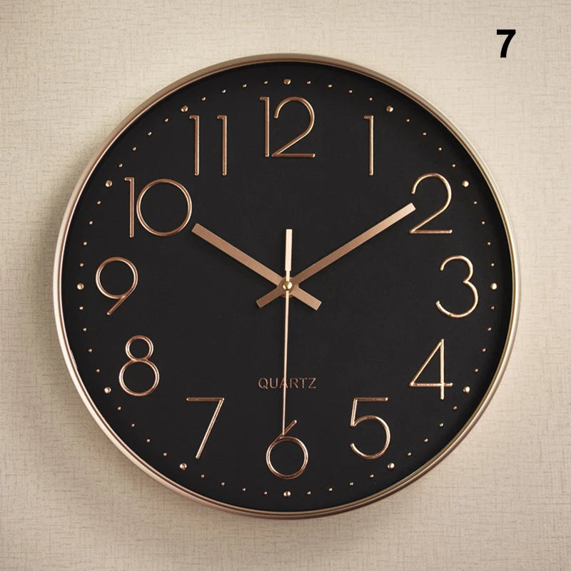 Silent Round Wall Clock | Modern Quartz Home & Office Decor