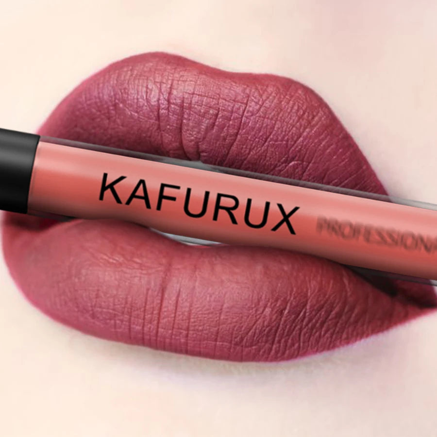 KAFURUX Matte Liquid Lipstick – Velvet, High Pigment, Waterproof