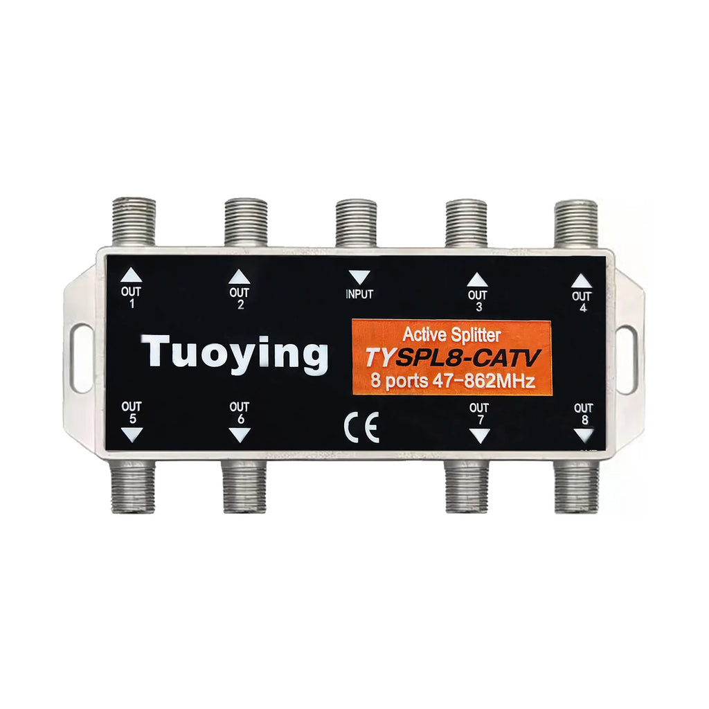Satellite Signal 8-Way Splitter, Cable TV 8-Port Splitter, SAT 8-Way Splitter Oasis Select black