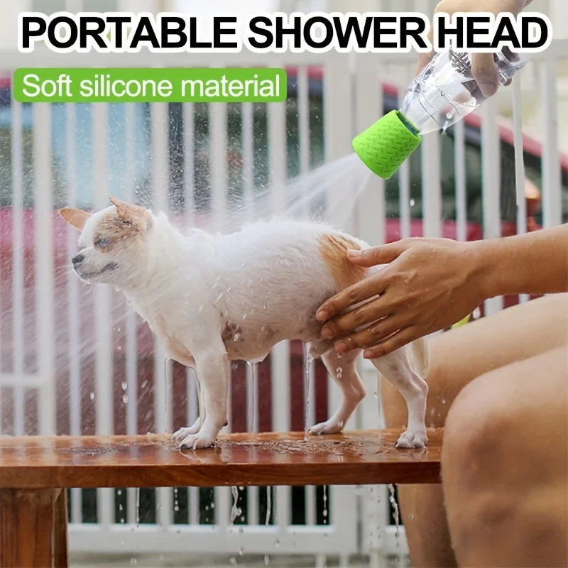 Portable Pet Shower Head - Adjustable Silicone Bath Sprayer for Dogs and Cats, Gentle Water Flow for Outdoor & Indoor Pet Oasis Select