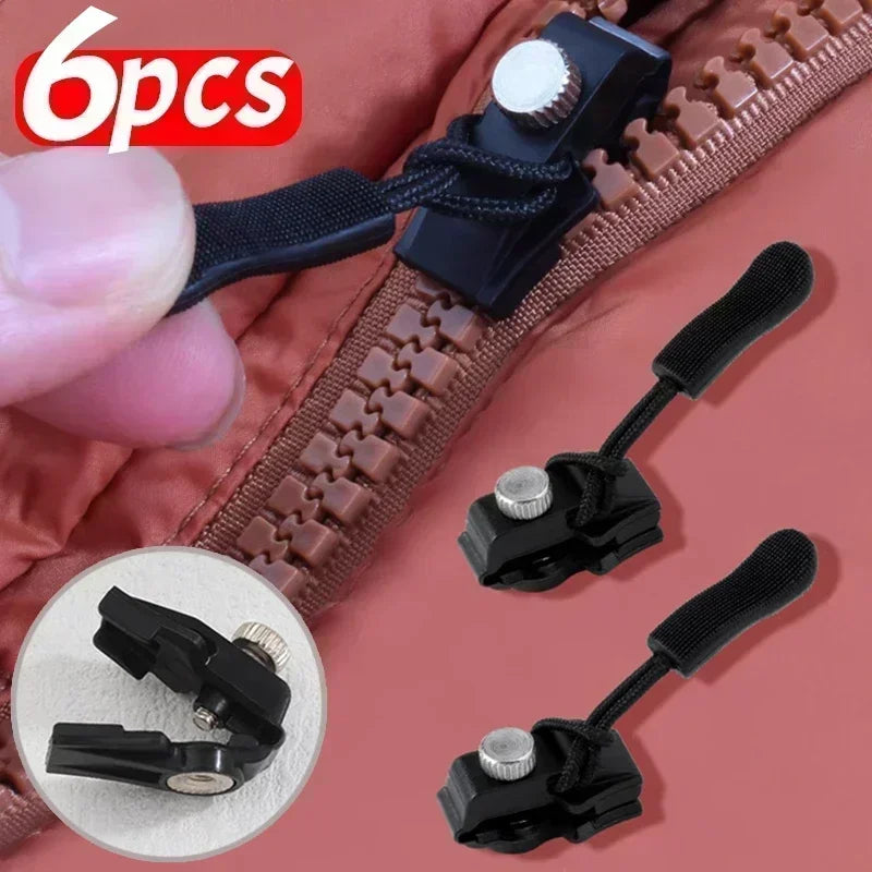 2-6pcs 3 Different Size Zipper Repair Kit Universal Instant Fix Zip Replacement Zip Slider Teeth Rescue Zipper For Tailor Tool Oasis Select