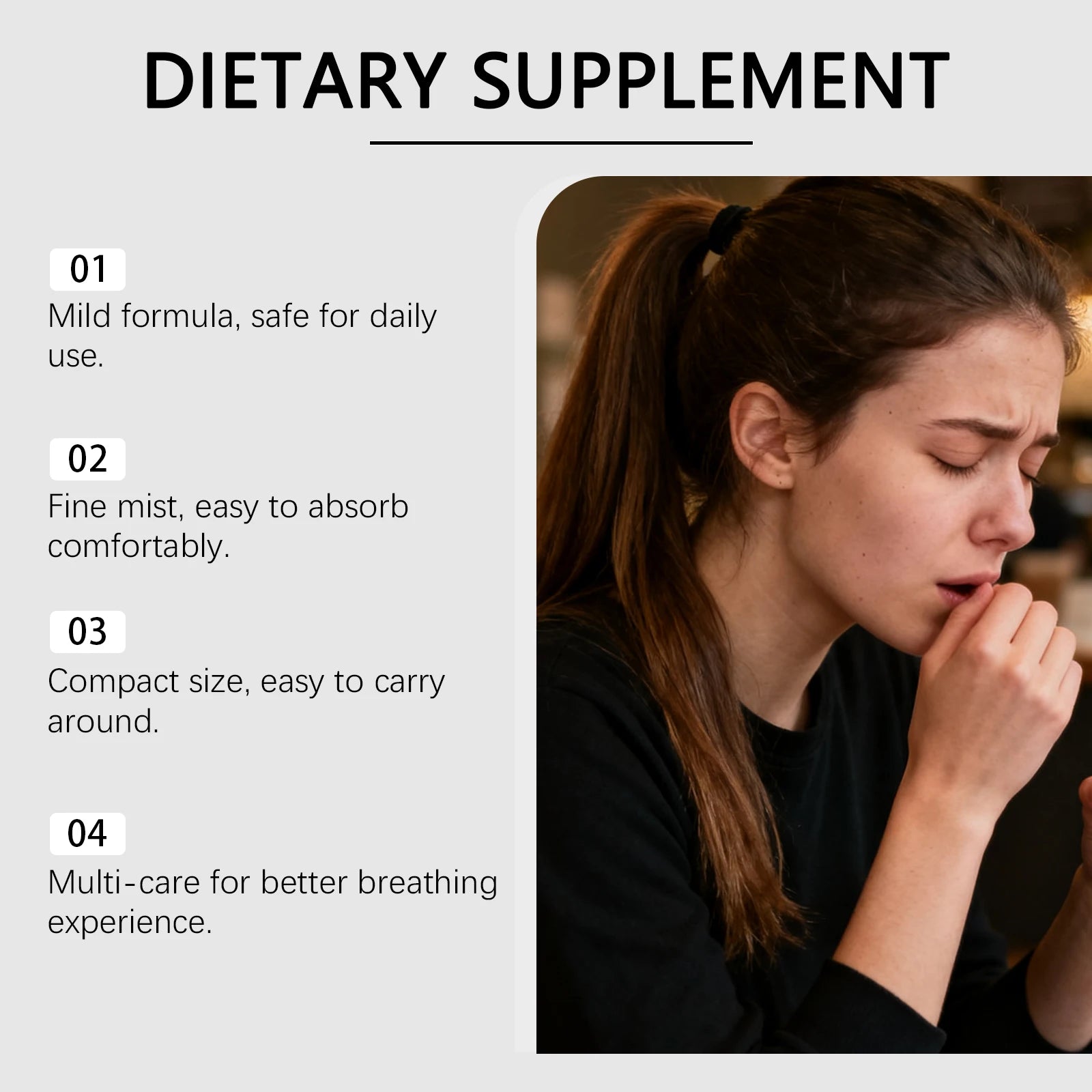 Organic Herbal Lung Cleansing Spray Effective Dissolve Mucus Relieve Throat Dryness Support Respiratory Health Soothe Breathing Oasis Select