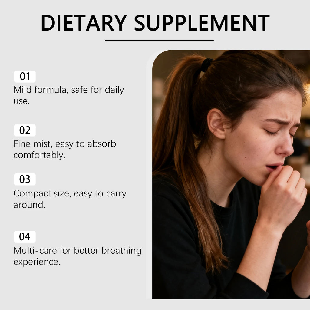 Organic Herbal Lung Cleansing Spray Effective Dissolve Mucus Relieve Throat Dryness Support Respiratory Health Soothe Breathing Oasis Select