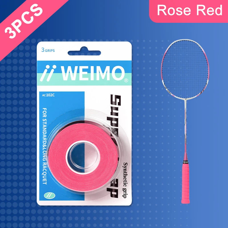 Tennis Racket, Fishing Rod, Anti Slip And Sweat Absorbing Band, Grip Handle, Leather Badminton Hand Glue Oasis Select Rose red