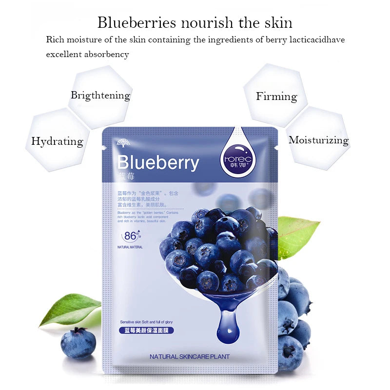 BIOAOUA 30-Pack Korean Fruit Face Masks – Hydrating & Firming Korean Sheet Mask Oasis Select