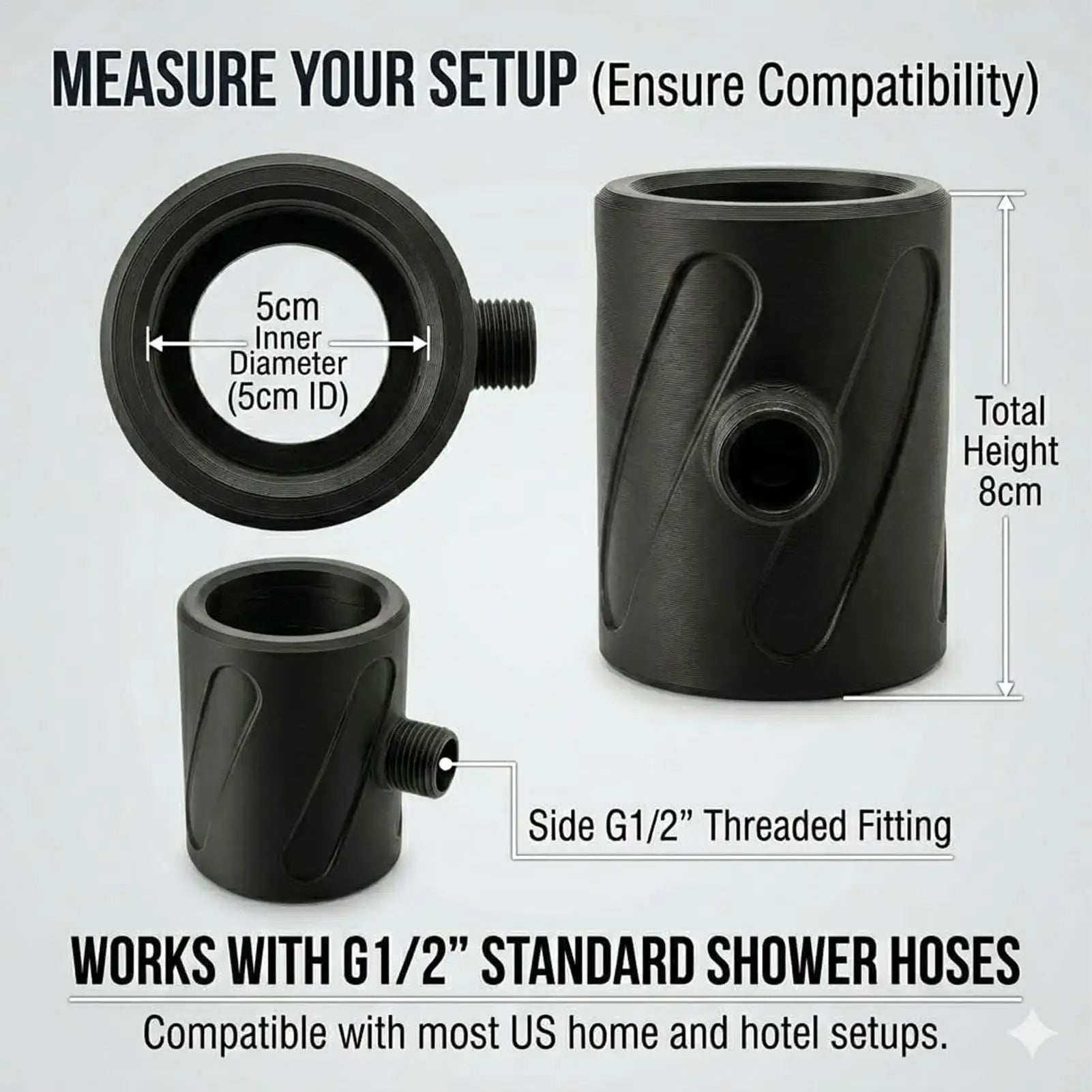 Bathroom Men Cleaning Shower Head handheld shower head with coarse holes to prevent clogging for Home Apartment Oasis Select