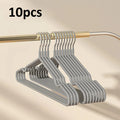 10pcs Metal Clothes Hangers, Heavy Duty Anti-Slip for Closet & Boutique - Space Saving Home Garage Organizer, Durable Storage Oasis Select 10pcs gray