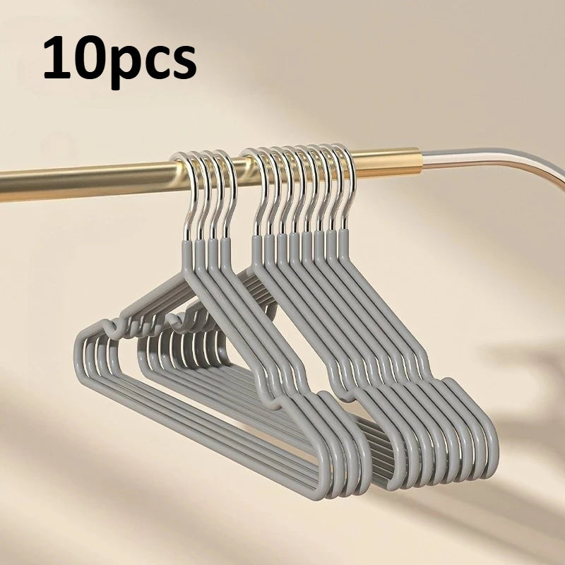 10pcs Metal Clothes Hangers, Heavy Duty Anti-Slip for Closet & Boutique - Space Saving Home Garage Organizer, Durable Storage Oasis Select 10pcs gray