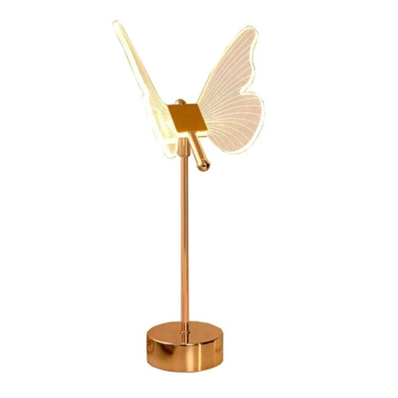 WISH Butterfly Table Lamp USB 1800 Mah Rechargeable Ambiance Night Lights 3 Color Light Changing LED Desk Lights Oasis Select As Shown