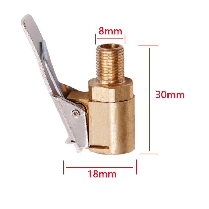 1/2/4pcs New Advanced Car Tire Air Chuck Inflator Pump Valve Connector Clip-on Adapter Car Tyre Wheel Valve For Inflatable Pump Oasis Select Screw thread