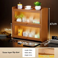 Kitchen countertop seasoning rack storage shelf, product sorting rack, layered multifunctional storage cabinet, dust-proof cabin Oasis Select 3 layers-50