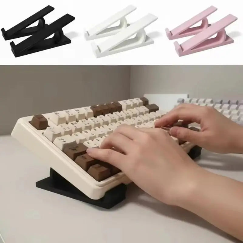 1 Pair Plastic Portable Keyboard Elevated Stand Adjustable Angle Keyboard Riser Computer Monitor Bracket Accessories Oasis Select