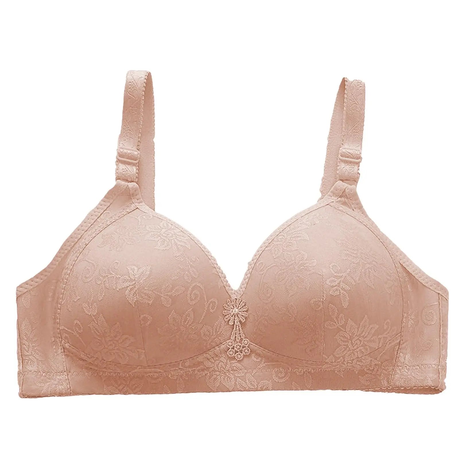 Comfortable Bra Breathable Adjustable Brassiere Thin Section Without Steel Ring Bra Large Breasts Appear Small Gathering Bra Oasis Select Complexion 38