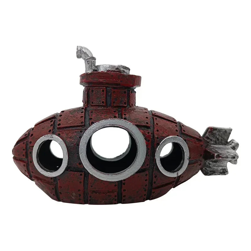 Resin Submarine Ornaments Aquarium Fish Tank Decoration Fish Shrimp Shelter Cave Landscaping Accessories for Aquarium Fish Tank Oasis Select